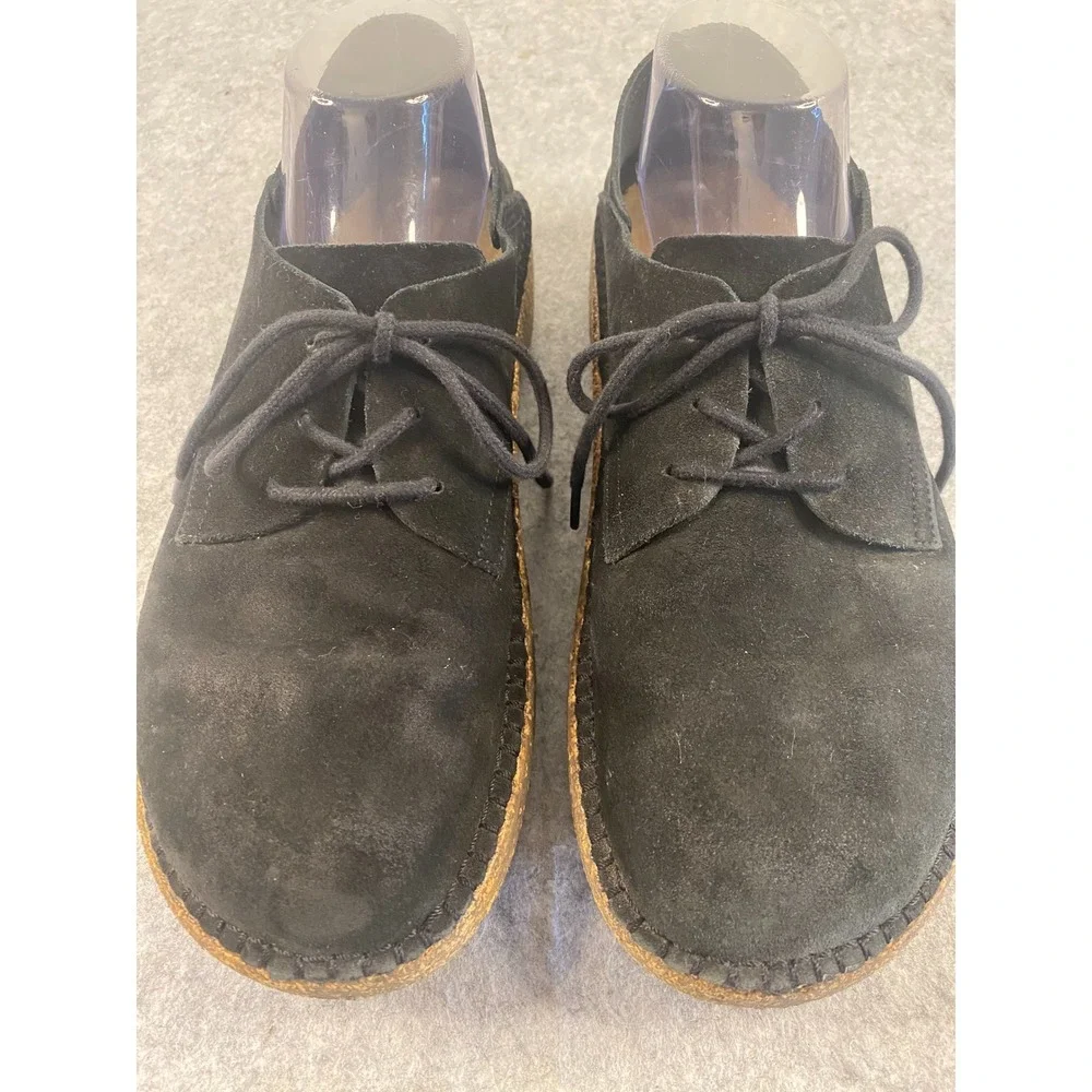 Birkenstock Gary Black Suede Lace Up Flat Oxfords Shoes Men 8 Women 10 EU 41